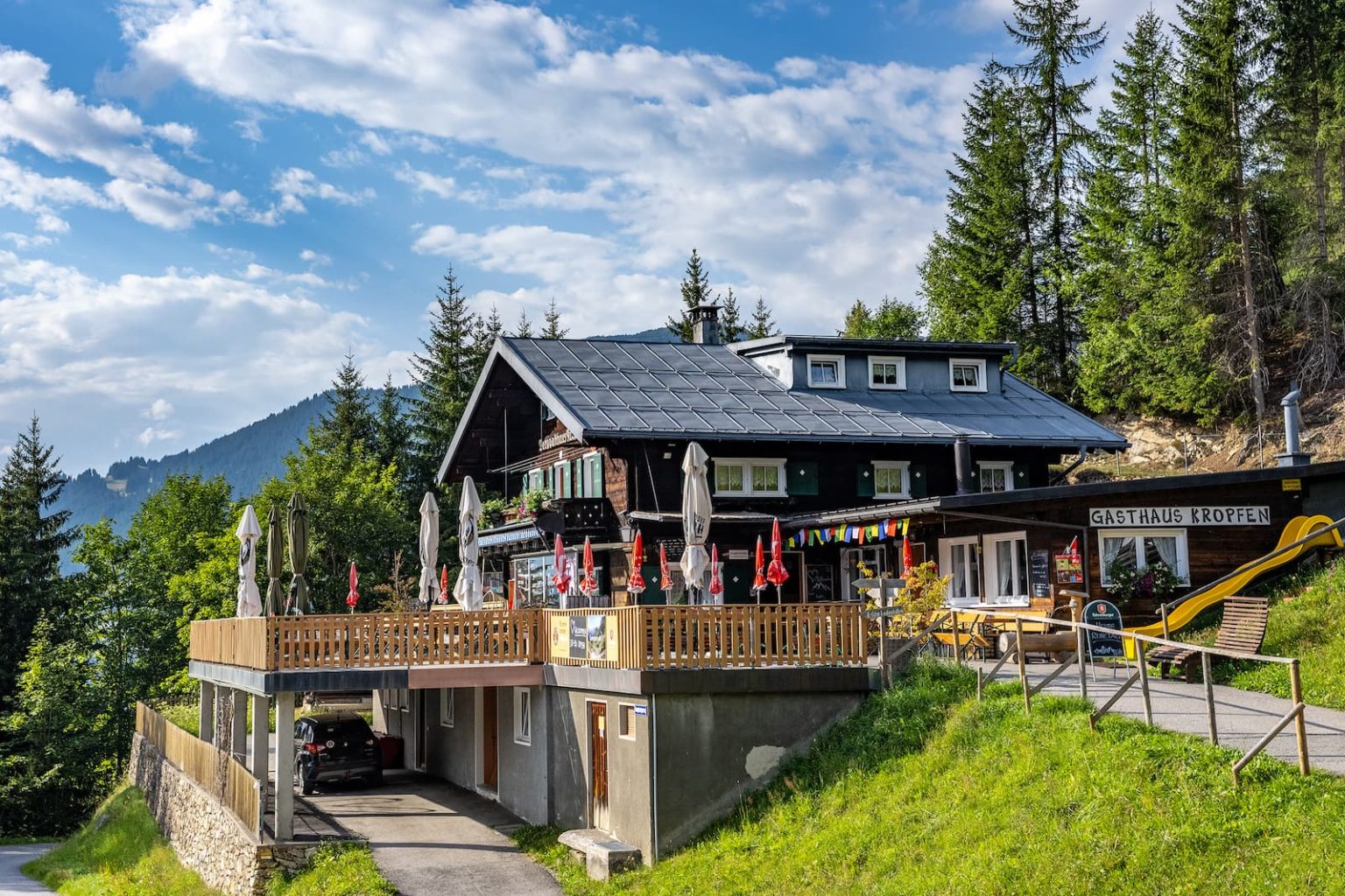 Kropfen Ansicht von der Seite